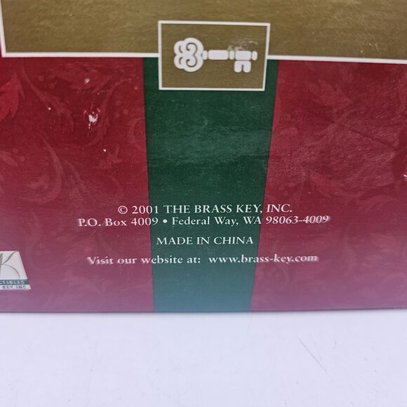 Vintage Brass Key Three Kings Melchior Glass Christmas Tree Ornament 2001 LARGE - Picture 7 of 11